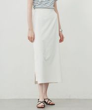 【オンワード】 ICB>スカート 【洗える】シェルタリングドライサテン タイトスカート アイボリー 4 レディース