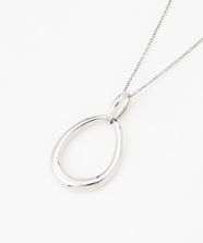 【オンワード】 J.PRESS LADIES>アクセサリー ステンレスオーバルネックレス シルバー F レディース