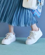 【オンワード】 any SiS>シューズ 【23.0~24.0cm】ラメアクセント スニーカー オフ 23.5 レディース