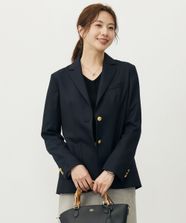 【オンワード】 J.PRESS LADIES>ジャケット/アウター オックス シングル テーラードジャケット ネイビー 9 レディース