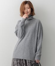 【オンワード】 23区 L（大きいサイズ）>トップス 【杏さん着用/Oggi1月号掲載】ピュアカシミヤ タートルネック ニット グレー 44 レディース