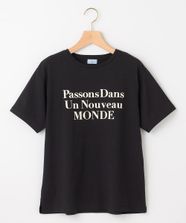 【オンワード】 組曲>トップス 【先行予約】フロッキープリント Ｔシャツ ブラック 3 レディース