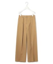 【オンワード】 ICB>パンツ 【洗える】リヨセルサテンストレッチ ワイドストレートパンツ チノ 6 レディース
