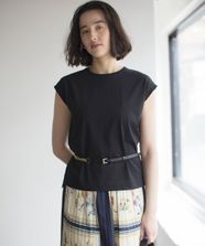 【オンワード】 組曲>トップス 【接触冷感・UVケア】フレンチスリーブカットソー ブラック 3 レディース
