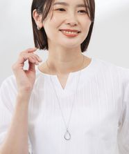 【オンワード】 J.PRESS LADIES>アクセサリー ステンレスオーバルネックレス シルバー F レディース