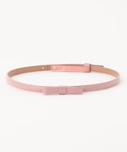 【オンワード】 TOCCA>ファッション雑貨 ENAMEL RIBBON BELT ベルト ピンク M レディース