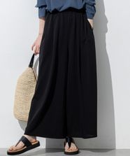 【オンワード】 23区 L（大きいサイズ）>パンツ 【接触冷感/洗える】ツイストコットンプレーティング ワイド パンツ ブラック 44 レディース