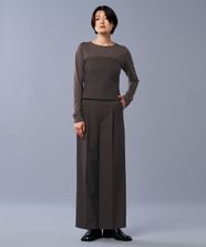 【オンワード】 uncrave>パンツ 【手洗い可】グラシエウォーム ストレート パンツ（uncrave STANDARD） グレーブラウン 1 レディース