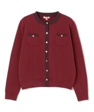 【オンワード】 TOCCA>トップス 【洗える】GOOD MAGIC ニットジャケット風カーディガン ボルドー S レディース