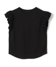 【オンワード】 UNFILO>トップス 【110-150cm】アソート デザインTシャツ ブラック[フリルスリーブ] 140 キッズ