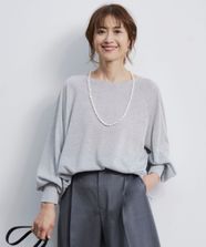 【オンワード】 自由区>トップス 【洗える】ラメシアー トップス シルバー 38 レディース