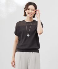 【オンワード】 J.PRESS LADIES L（大きいサイズ）>トップス 【WEB限定カラーあり・洗える】Vis/Peスパーク ストライプ ニット ダークブラウン T13 レディース