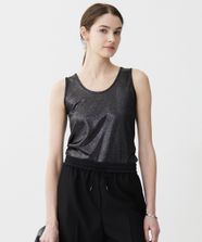 【オンワード】 ICB>トップス 【洗える】シャイニータンクトップ カットソー シルバー XS レディース