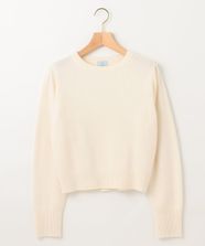 【オンワード】 組曲 L（大きいサイズ）>トップス 【アンサンブル対応可】ピュアカシミヤクロップド丈ニット アイボリー 6 レディース
