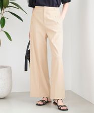 【オンワード】 自由区 L（大きいサイズ）>パンツ 【接触冷感・UVカット・吸水速乾・洗える】シェルタリングドライオックスワイド パンツ ベージュ 48 レディース