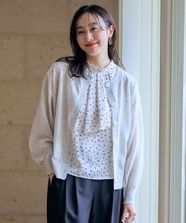 【オンワード】 any FAM>トップス 【洗濯機可/アンチピリング/接触冷感】シアークルーネックカーディガン グレー F レディース