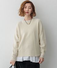 【オンワード】 23区 L（大きいサイズ）>トップス 【洗える】ラメウール ドルマンスリーブ ニット アイボリー 44 レディース