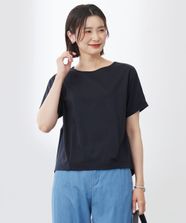 【オンワード】 J.PRESS LADIES L（大きいサイズ）>トップス 【WEB限定カラーあり・洗える】コットンスムース フレンチスリーブ カットソー ネイビー T15 レディース