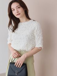 【fifth/フィフス】【SET UP対応】シャギーカットジャガードブラウス