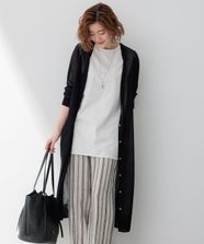 【オンワード】 23区>トップス 【洗える】シャイニーシアー ニット ロングカーディガン ブラック 38 レディース