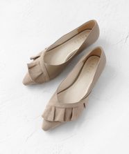 【オンワード】 TOCCA>シューズ 【大人百花掲載】【低反発クッション】FRILL PUMPS パンプス ベージュ 36 レディース