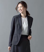 【オンワード】 J.PRESS LADIES S（小さいサイズ）>ジャケット/アウター 【スーツ】BAHARIYE テーラード ジャケット ネイビー P7 レディース