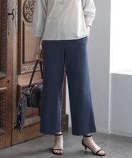 【オンワード】 J.PRESS LADIES>パンツ 【WEB限定カラーあり・洗える】T/Rアルガンシルク ワイド パンツ ダルブルー 11 レディース