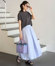 【オンワード】 UNFILO>スカート 【STORY×UNFILOコラボ】バルーンスカート アイスブルー M レディース