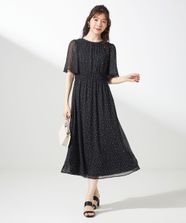 【オンワード】 any SiS>ワンピース 【洗える】シアーパターン ワンピース ブラックドット 3 レディース