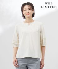 【オンワード】 J.PRESS LADIES>トップス 【WEB限定・洗える】ストライプ キーネック ブラウス 【WEB限定】イエローストライプ 11 レディース