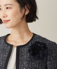 【オンワード】 J.PRESS LADIES>アクセサリー トリプル コサージュ ブラック F レディース