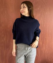【オンワード】 UNFILO>トップス 【WEB＆一部店舗限定】洗える へアリースウェット ハイネックニット ネイビー M レディース