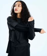 【オンワード】 UNFILO>トップス 【ユニセックス】レイヤードプルオーバー ブラック S レディース