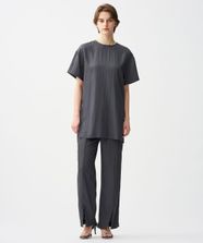 【オンワード】 uncrave>パンツ ドレープツイル スリットパンツ ブルーグレー 1 レディース