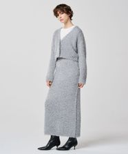 【オンワード】 uncrave>スカート 【手洗い可】ヘアリー ラメ ニット スカート（uncrave WHITE） シルバー 1 レディース