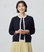 【オンワード】 J.PRESS LADIES>トップス 【洗える・ニットセット】TRIM TWIN ニット ネイビー×ベージュ M レディース