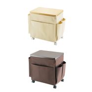 手の届くところにまとめて収納!木製フラット天板コンパクトサイドテーブルワゴン【送料無料】