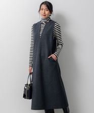 【オンワード】 23区>ワンピース ウールミルドジャージー ジャンパースカート グレー 40 レディース