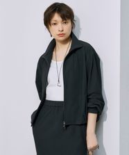 【オンワード】 ICB L（大きいサイズ）>ジャケット/アウター 【接触冷感・UVカット・防シワ・洗える】 アトラストリコット ブルゾン チャコール L レディース