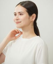 【オンワード】 自由区>アクセサリー 【カタログ掲載】プレシオサダイヤレーン イヤリング ブラウン F レディース