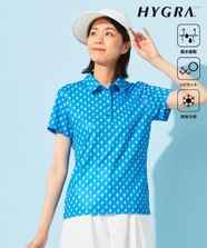 【オンワード】 23区GOLF>トップス 【WOMEN】【接触冷感・UVケア・吸水速乾】アイス柄 ポロシャツ ブルー 0 レディース