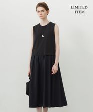 【オンワード】 ICB>ワンピース 【WEB限定・洗える】 RENUコンビドレス ブラック×ブラック M レディース