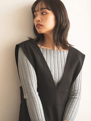 【fifth/フィフス】フィットニットスクエアネック
