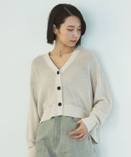 【オンワード】 UNFILO>トップス 【抗菌防臭/洗える】メッシュニット カーディガン ベージュ M レディース