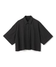 【オンワード】 UNFILO>トップス 【洗える】ライトシアー クロップドシャツ モノトーンチェック S レディース