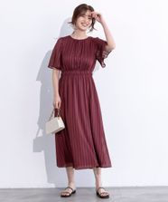 【オンワード】 any SiS>ワンピース 【洗える】シアーパターン ワンピース ダークピンク 3 レディース