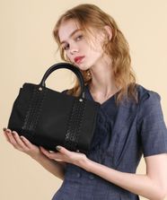 【オンワード】 TOCCA>バッグ 【大人百花掲載】LACE TOTE トートバッグ ブラック ナイロン F レディース