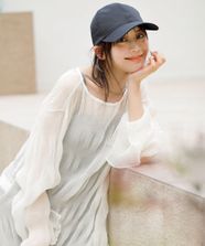 【オンワード】 any SiS>帽子 【UVカット・洗える】シャインカット キャップ ブラック 2 レディース