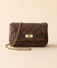 【オンワード】 23区>バッグ スエード キルティング ショルダーバッグ ブラウン F レディース