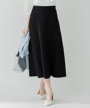 【オンワード】 23区>スカート 【洗える】テンセルストレッチ フレア ニットスカート ブラック 38 レディース
